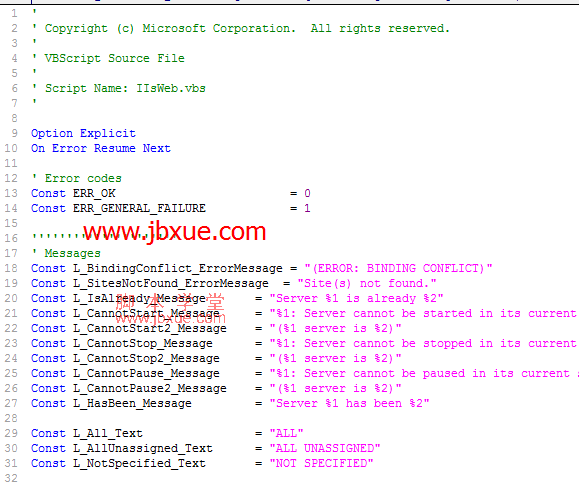 Iisweb.vbsIIS վű