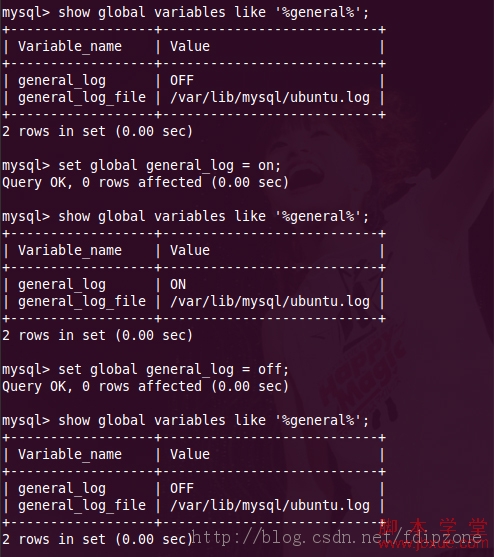 mysqlgeneral log