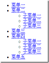 Two Tier Unordered List